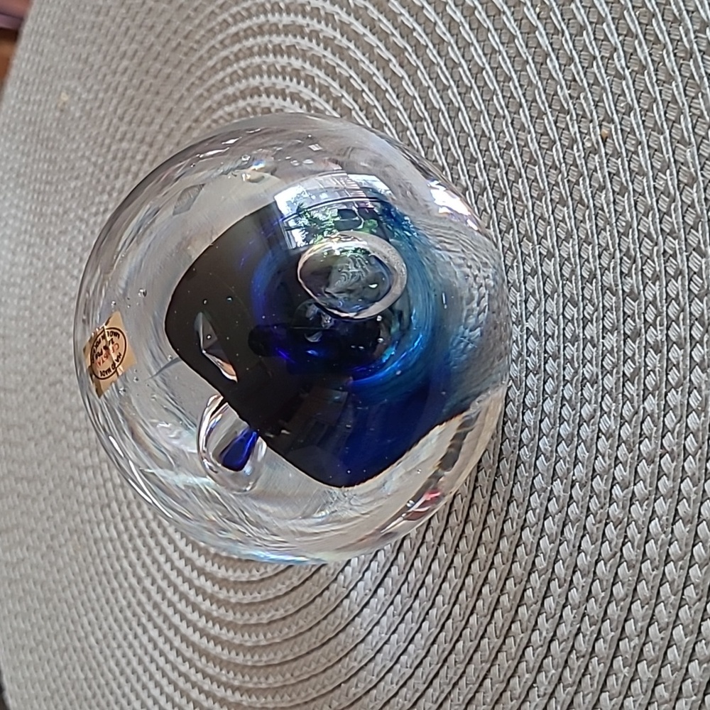M.P. Crystal Paperweight